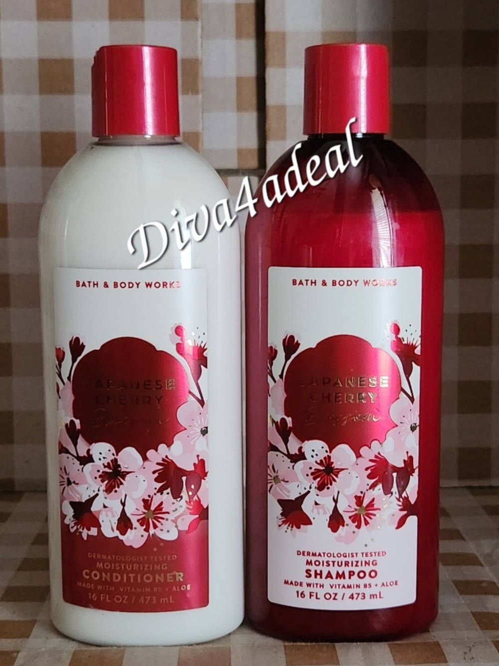 Bath & Body Works JAPANESE CHERRY BLOSSOM16 OZ Shampoo & Conditioner Set